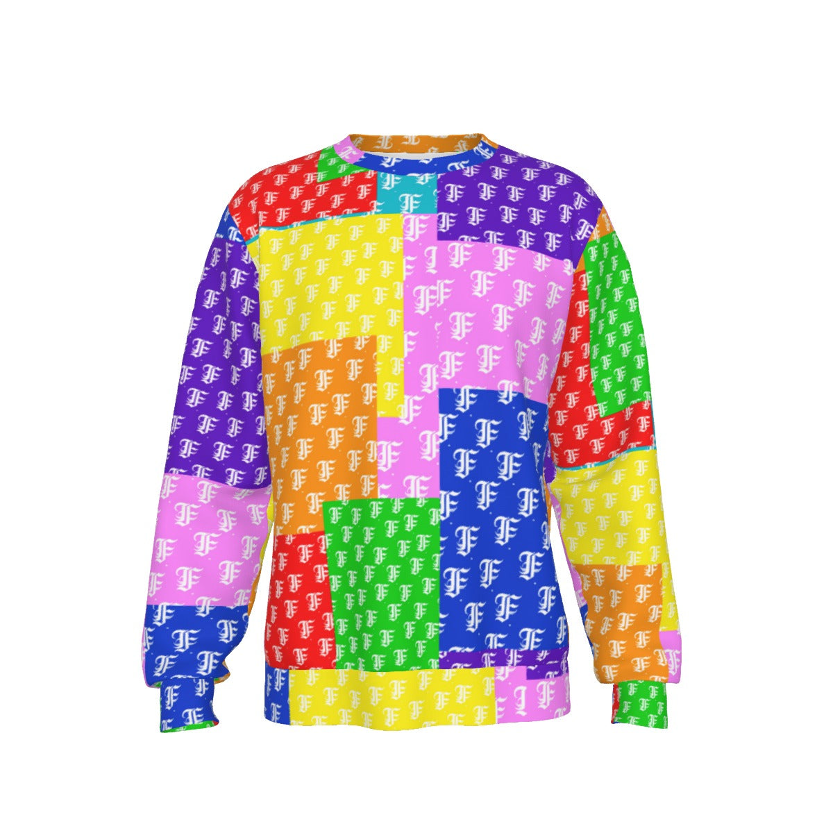 Multi-Color Patchwork | Basic Sweater