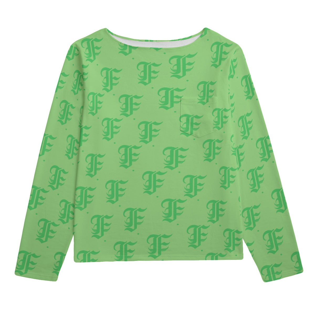 FFMintGreen Boat Neck Sweatshirt | 310GSM Cotton