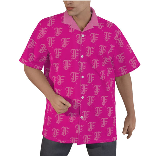 FFHotPink Hawaiian Shirt  |115GSM Cotton poplin