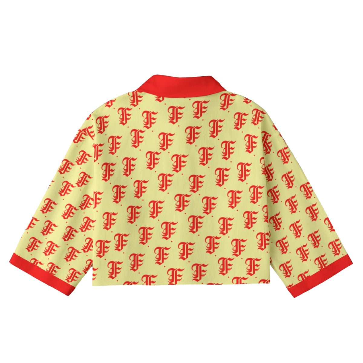 FFCremeRed [Cropped Button-Up Jacket] | 245GSM Cotton