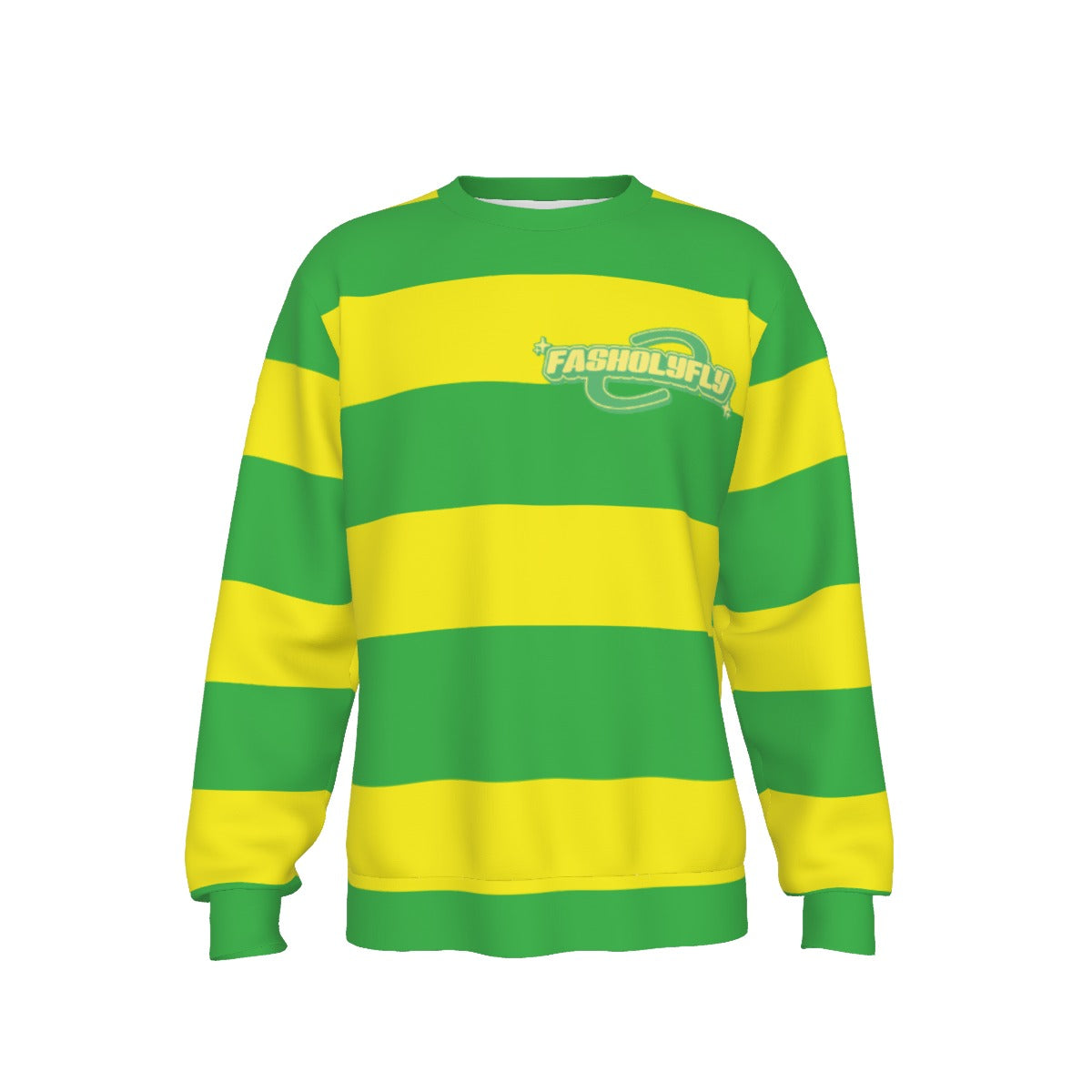 Green & Yellow Striped | Basic Sweater