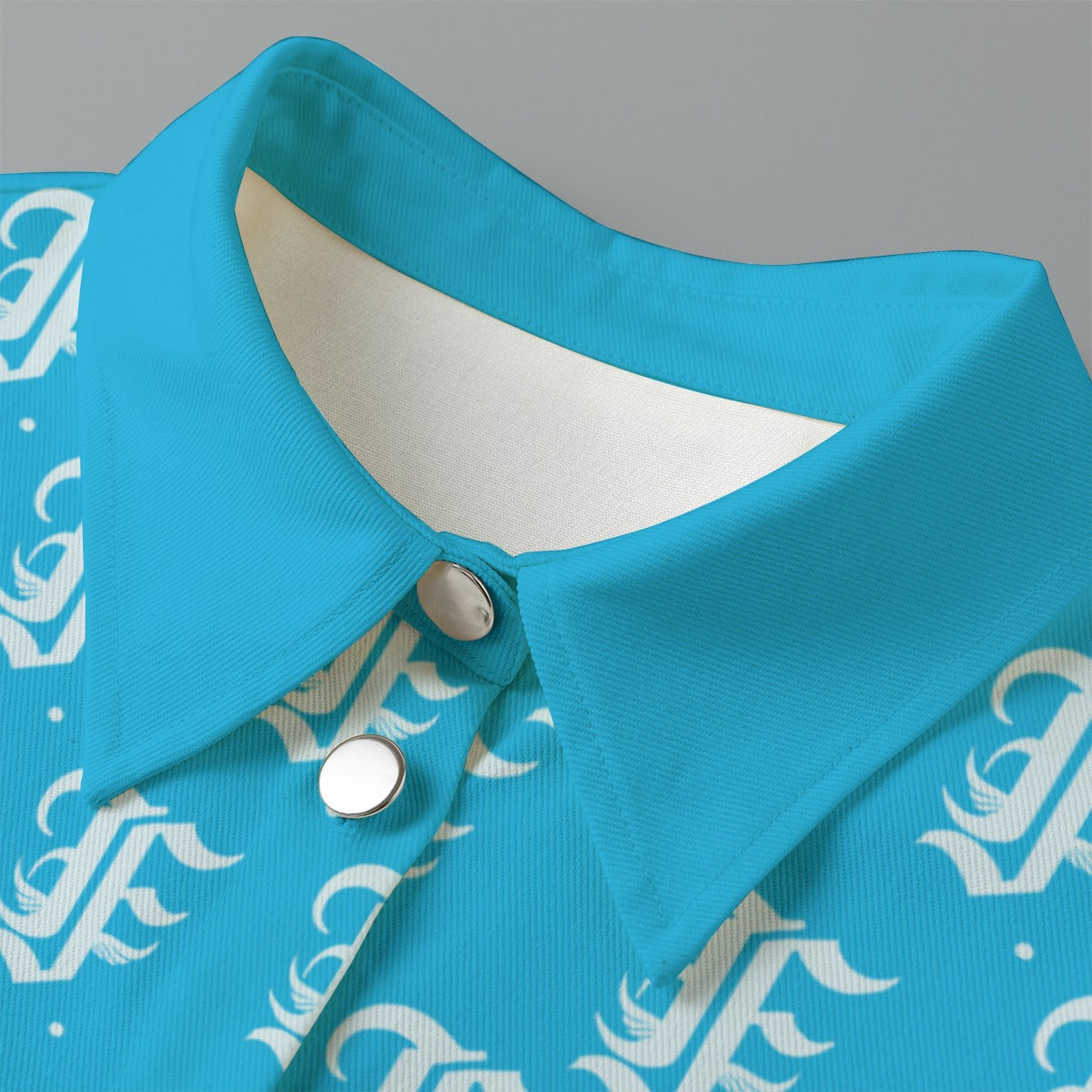 FFBabyBlue [Cropped Button-Up Jacket] | 245GSM Cotton