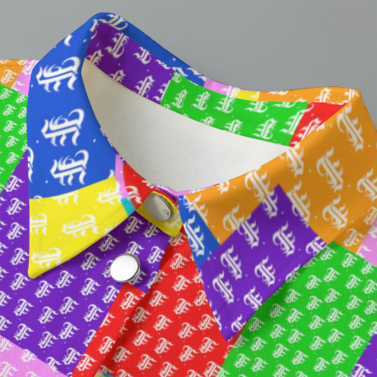 FFPatchwork [Cropped Button-Up Jacket] | 245GSM Cotton
