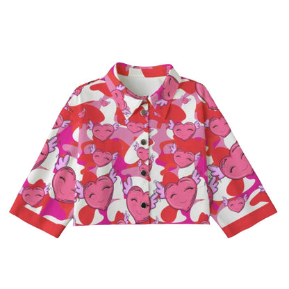 FFHearts [Cropped Button-Up Jacket] | 245GSM Cotton