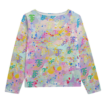 FFPastel Splatter Boat Neck Sweatshirt | 310GSM Cotton