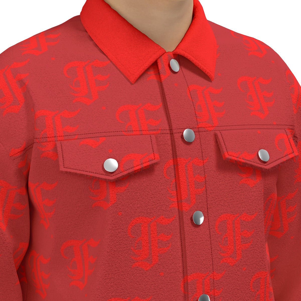 FFDarkCherry Trucker Jacket | 245GSM Cotton