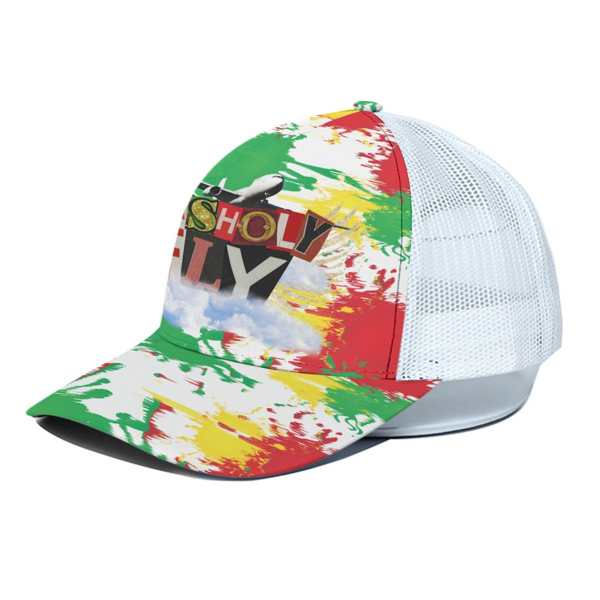 FFOGPaint Splatter |  Cap W/ White Half-mesh