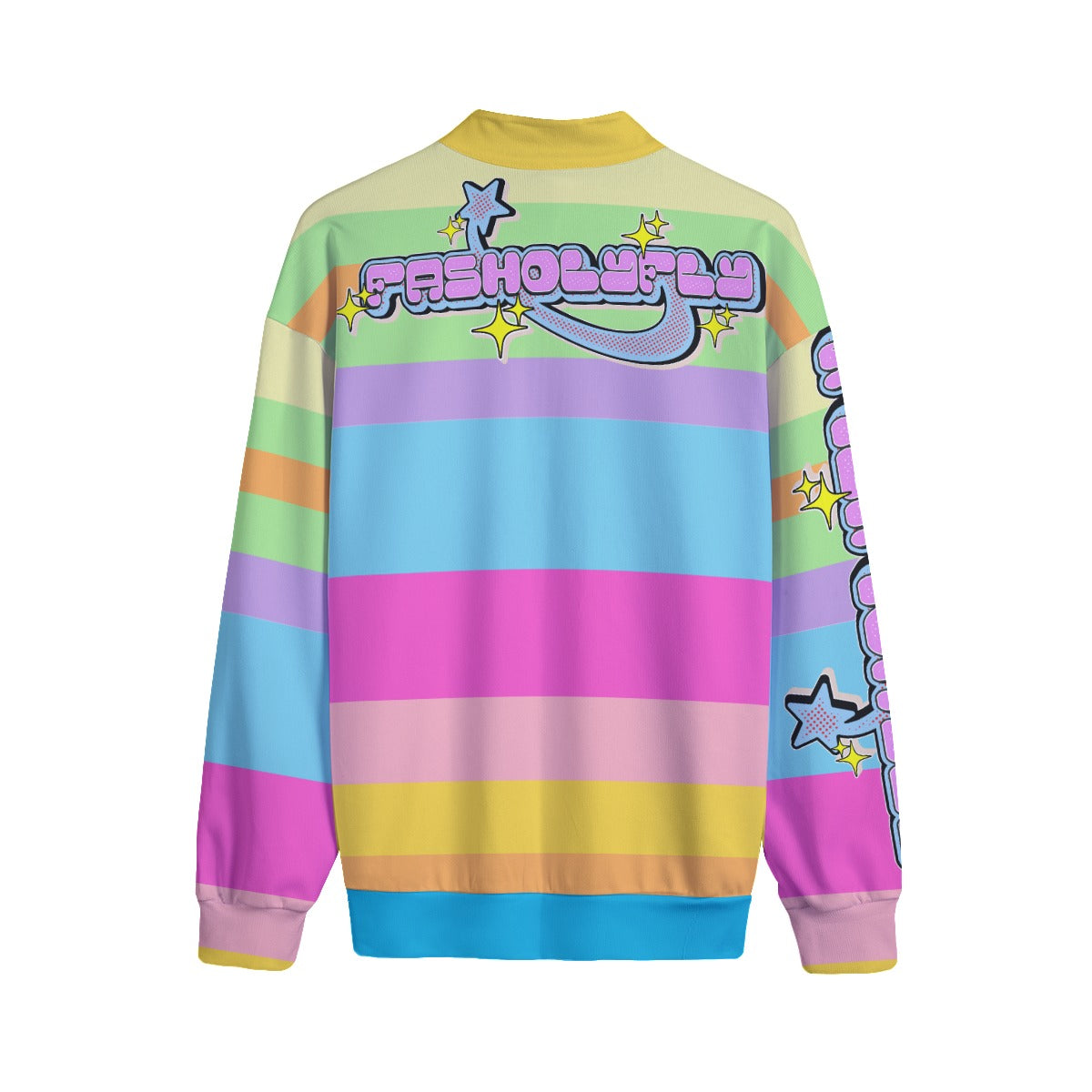 Pastel Striped | Quarter Zip Sweater