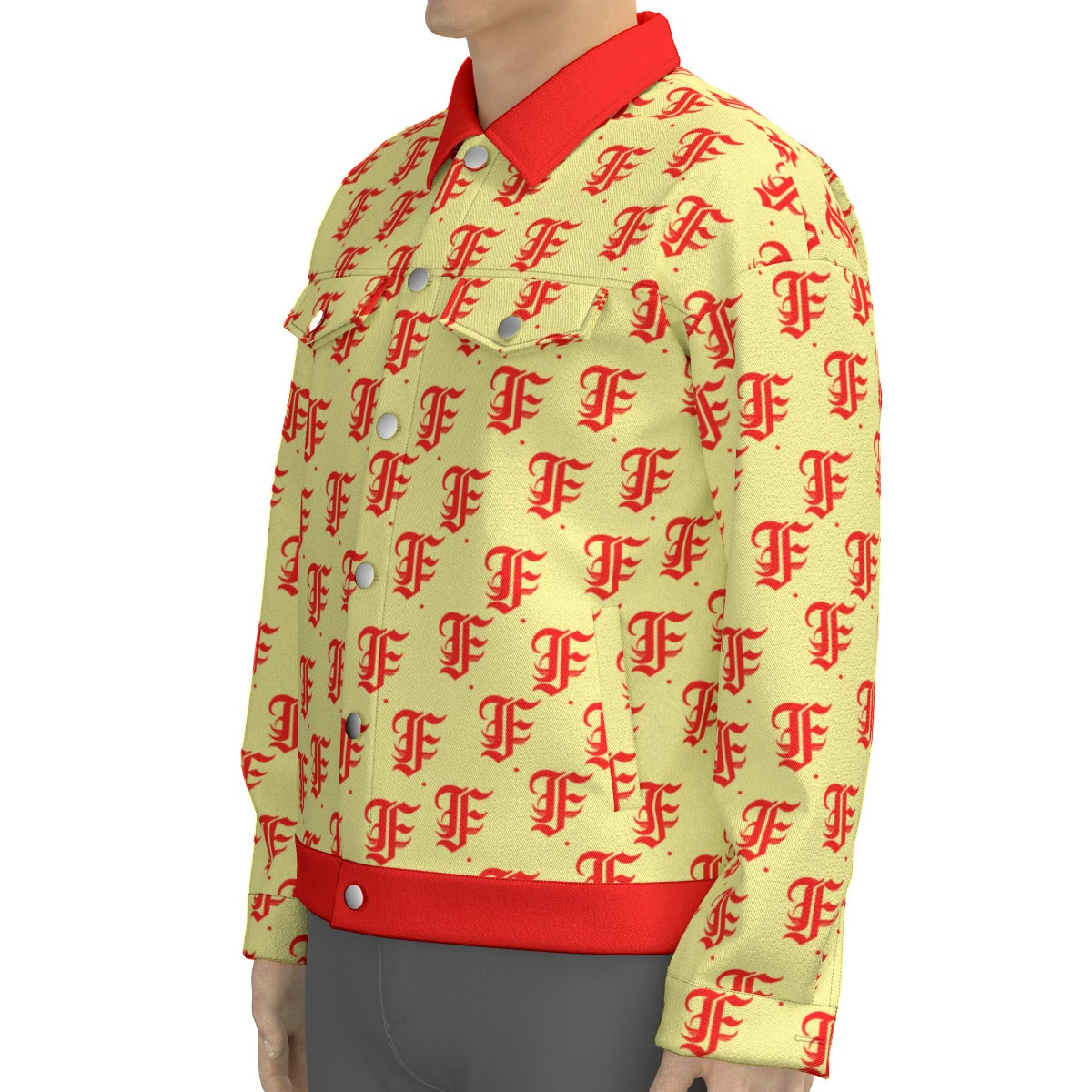 FFCremeRed Trucker Jacket | 245GSM Cotton