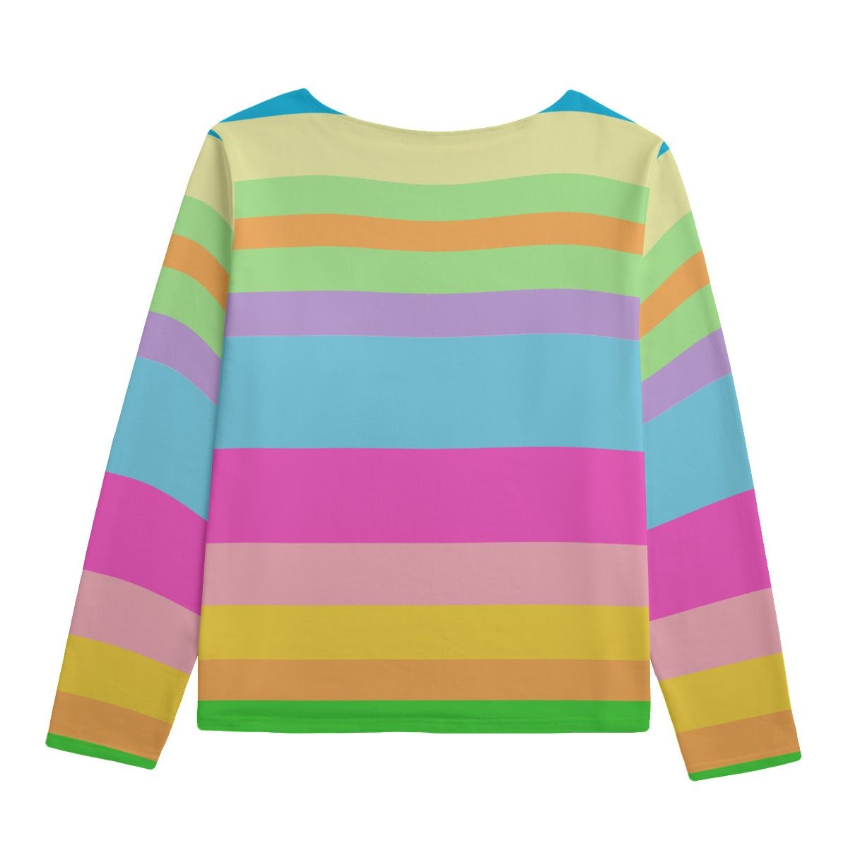 Pastel Striped Boat Neck Sweatshirt | 310GSM Cotton
