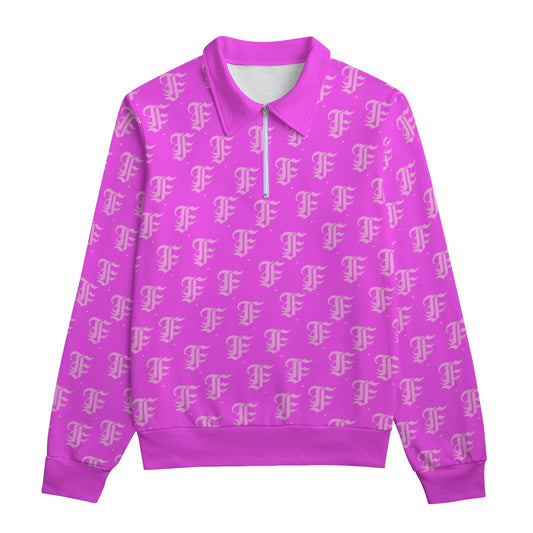 FFPink Heavyweight Zip-Up Polo  | 310GSM Cotton
