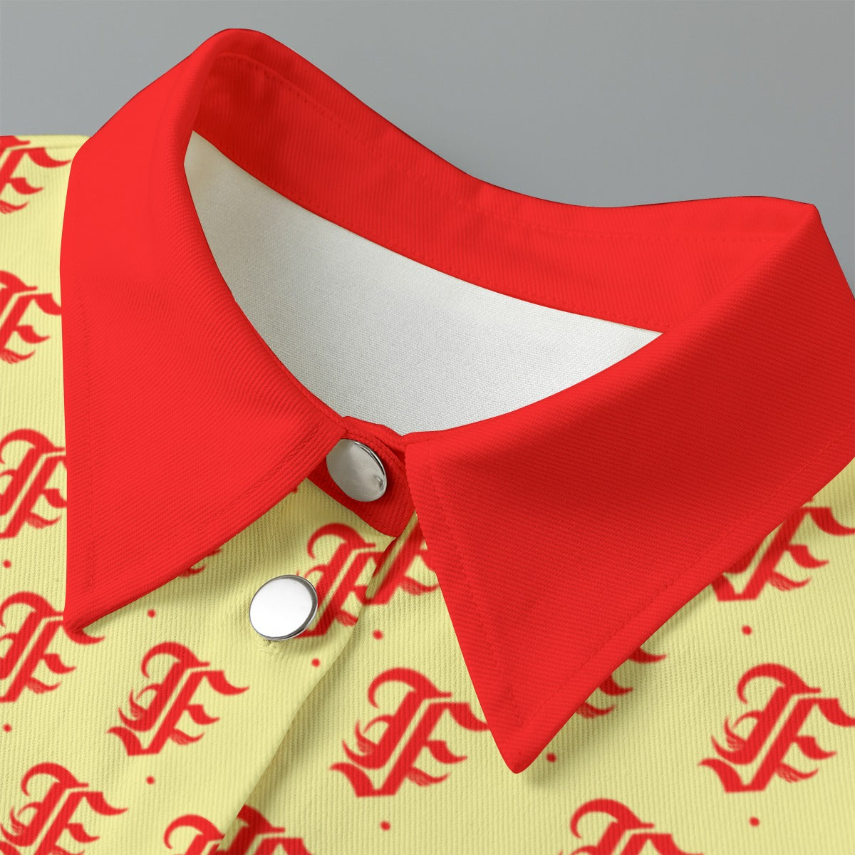 FFCremeRed [Cropped Button-Up Jacket] | 245GSM Cotton