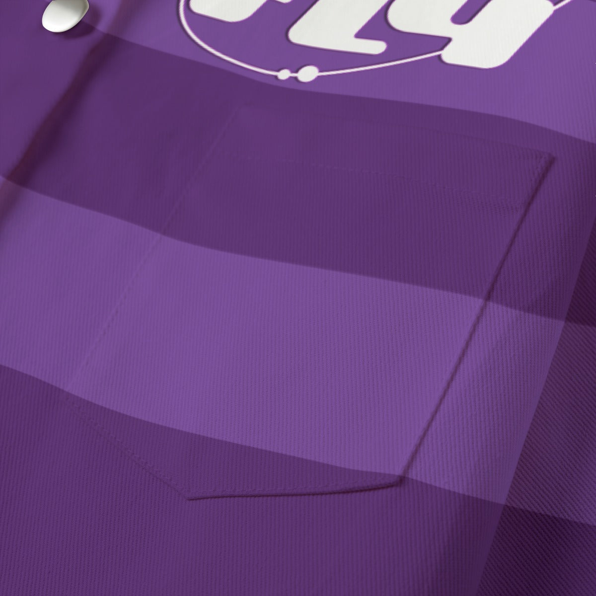 Purple Striped  [Cropped Button-Up Jacket] | 245GSM Cotton