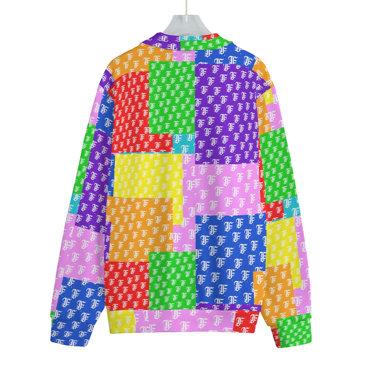 Multi-Color Patchwork | Knitted Fleece Zip-up