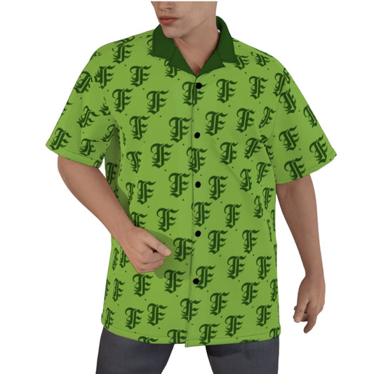 FFGreen Hawaiian Shirt  |115GSM Cotton poplin