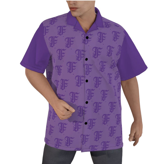 FFPurple Hawaiian Shirt  |115GSM Cotton poplin