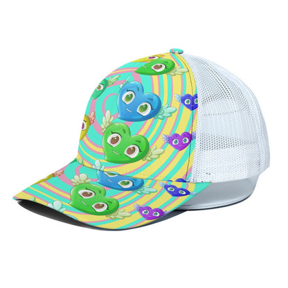 FFPastelHearts Swirl |  Cap W/ White Half-mesh