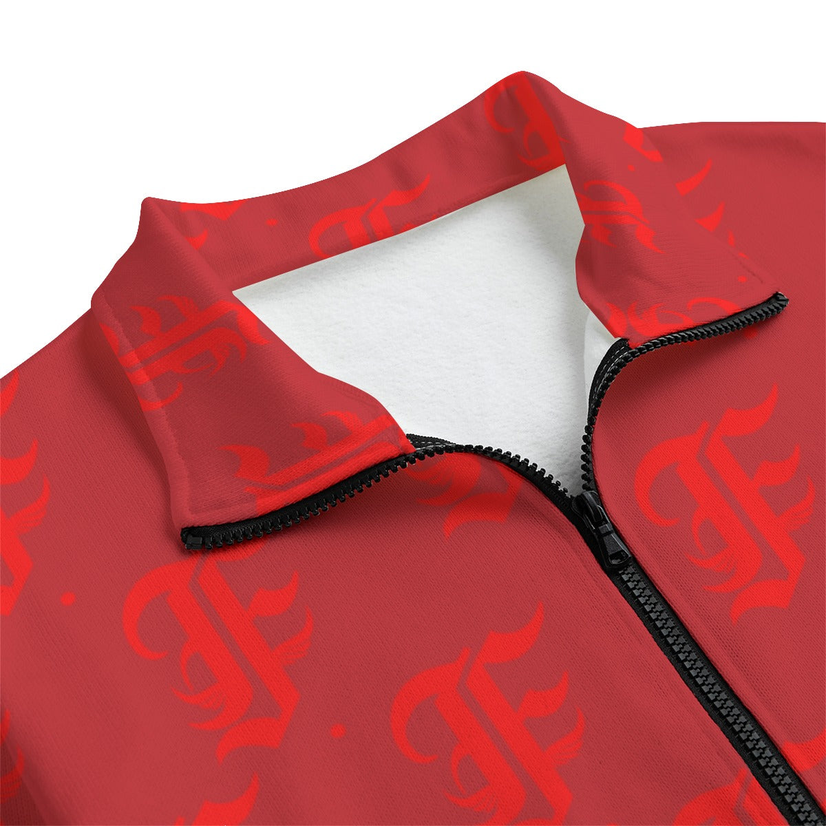 FFDarkCherry | Knitted Fleece Zip-up