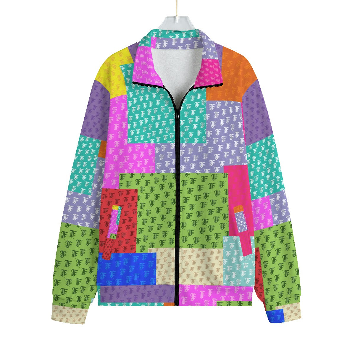 Pastel Patchwork | Knitted Fleece Zip-up