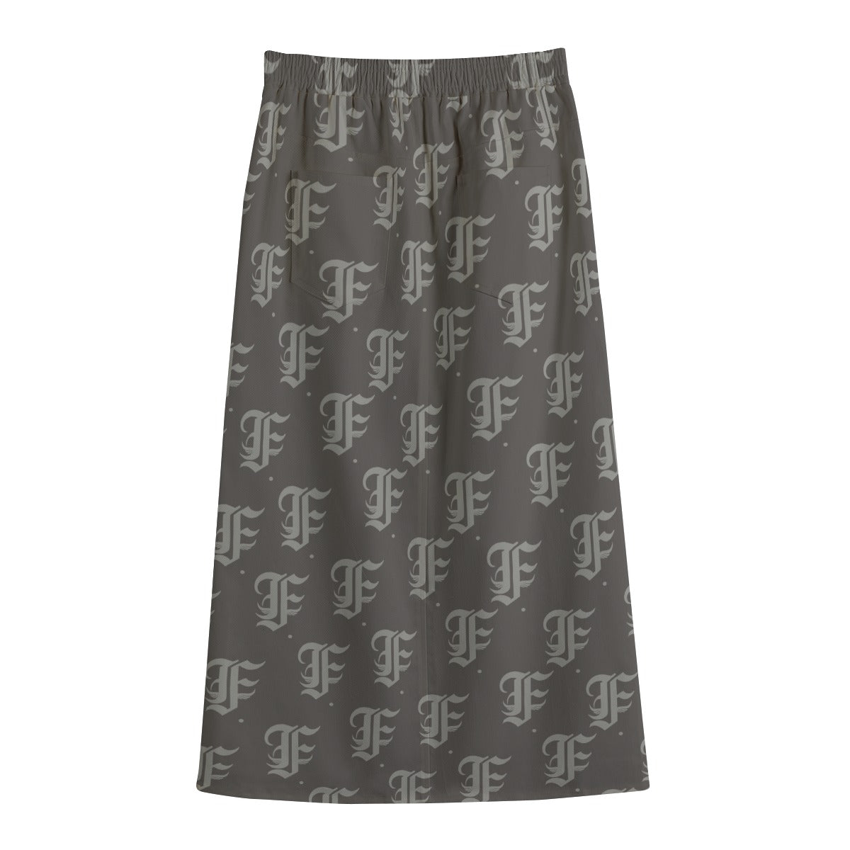 FFGrey Mid-slit Skirt | 245GSM Cotton