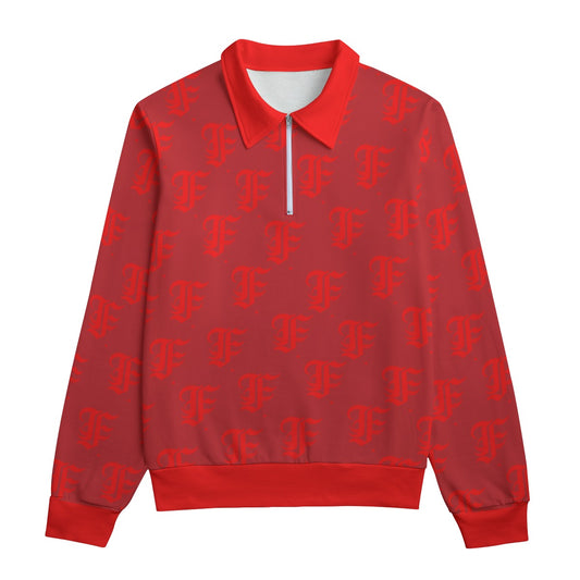 FFDarkCherry Heavyweight Zip-Up Polo  | 310GSM Cotton