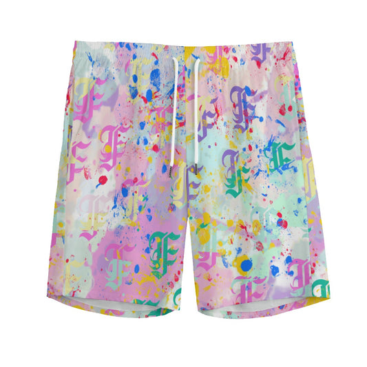 FFPastel Splatter Shorts | 115GSM Cotton poplin