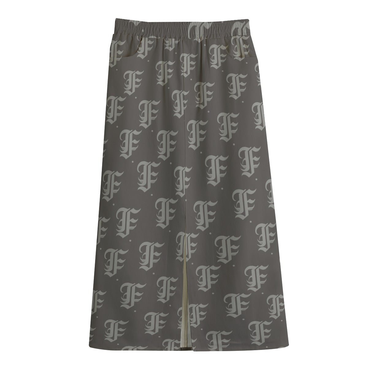 FFGrey Mid-slit Skirt | 245GSM Cotton