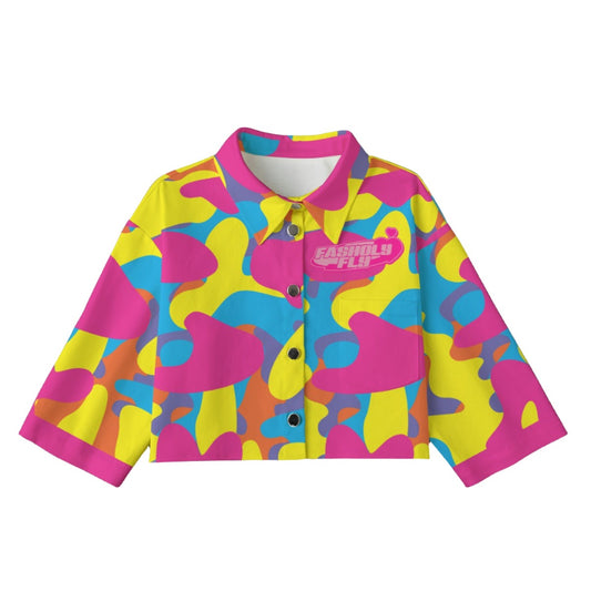 FFSummaCamo [Cropped Button-Up Jacket] | 245GSM Cotton