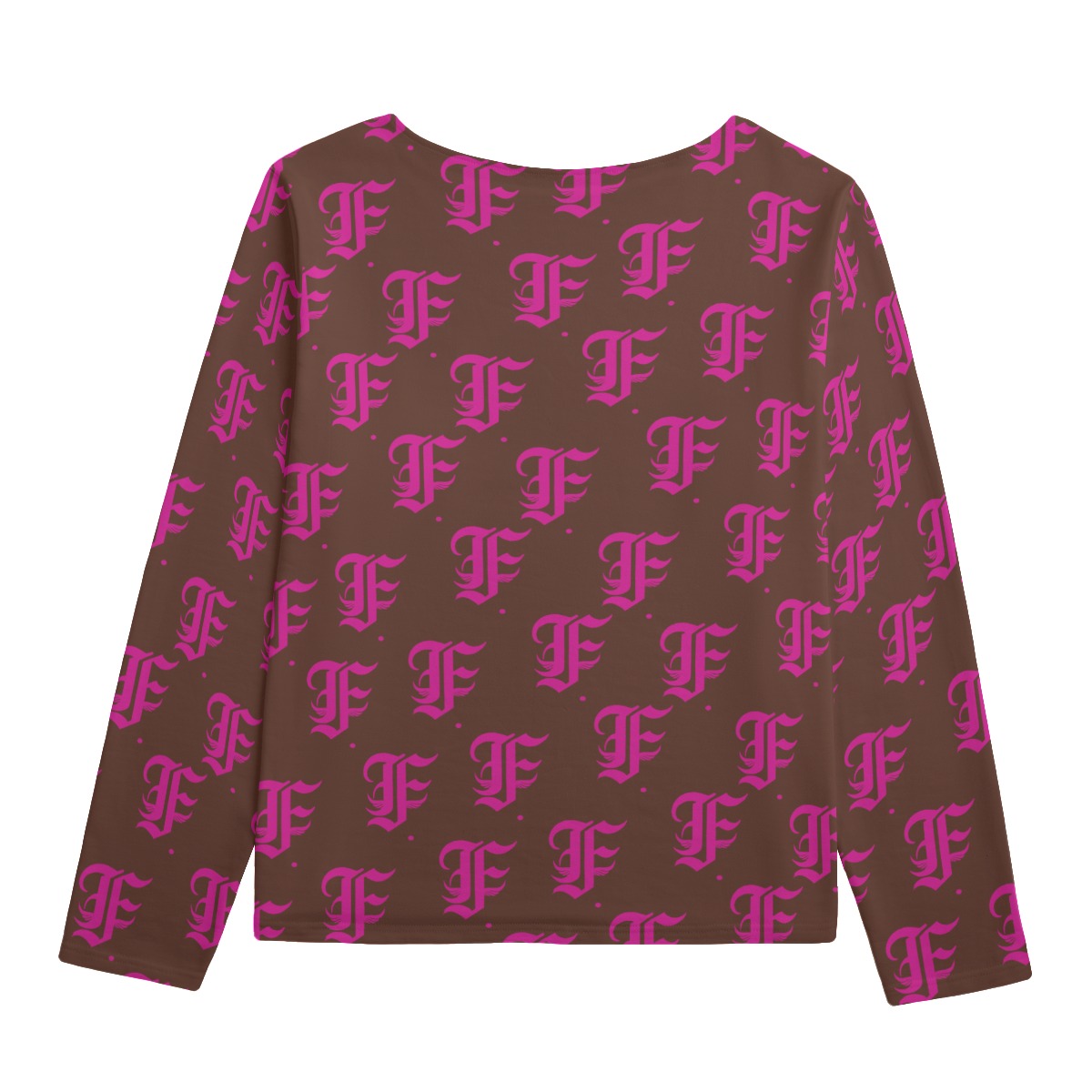 FFBrown&Pink Boat Neck Sweatshirt | 310GSM Cotton