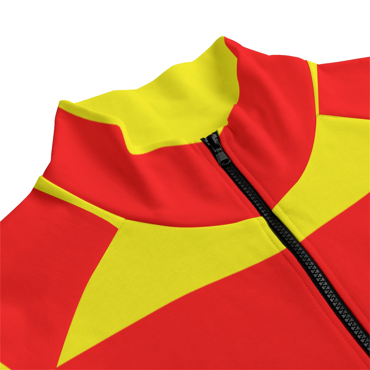 Red&Yellow Striped Zip-up | 310GSM Cotton