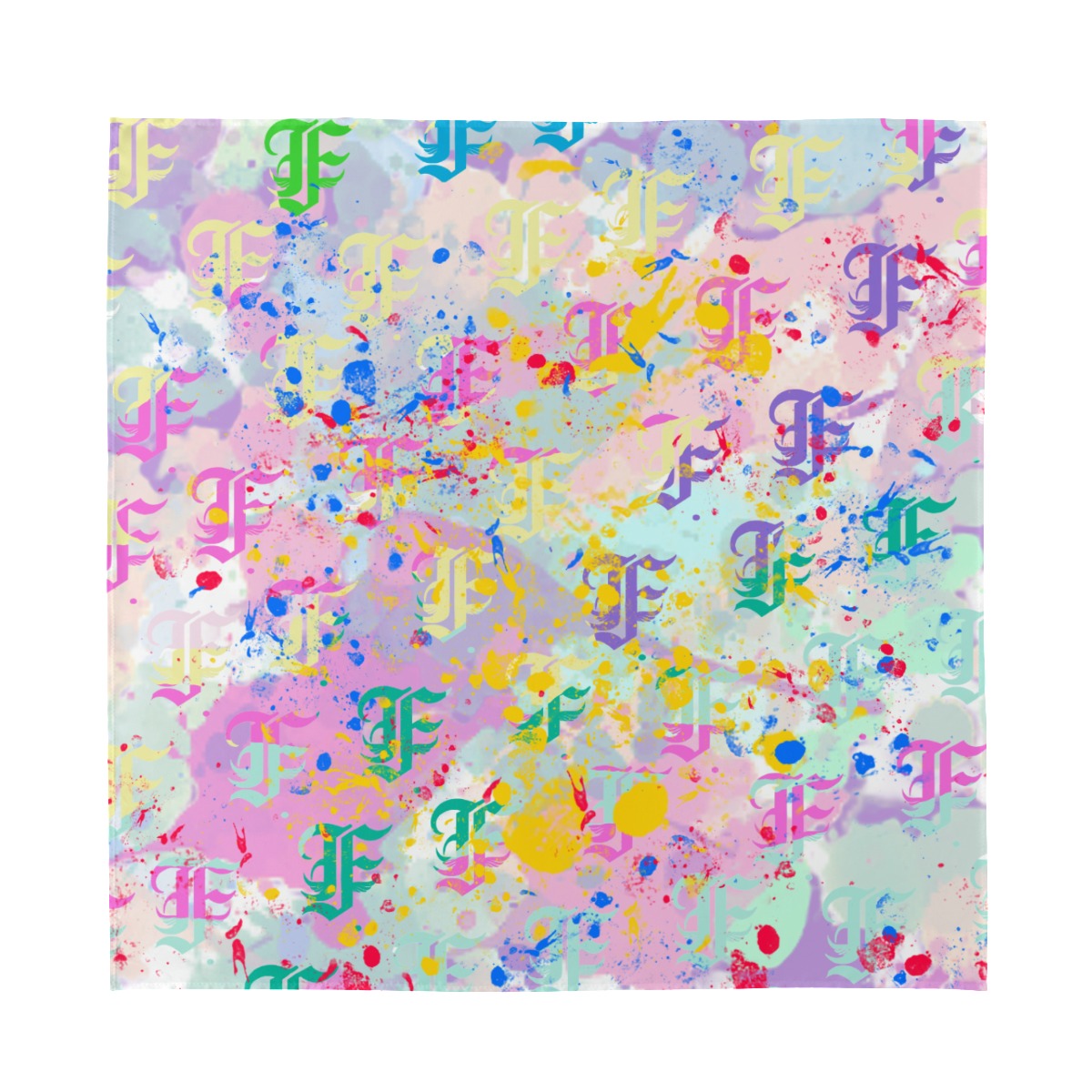 FFPastelPaint Splatter | Silk Scarf
