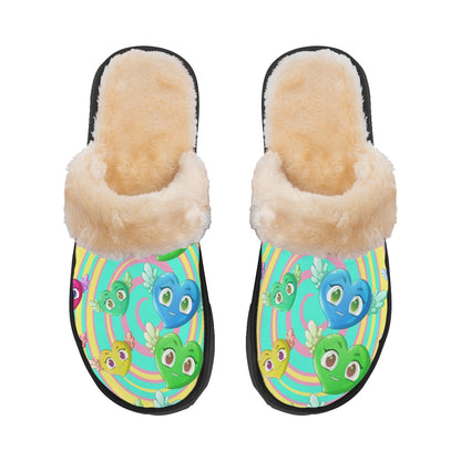 FFPastelHearts Swirl | Plush Slippers