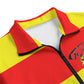 Red & Yellow Striped | Knitted Fleece Zip-up