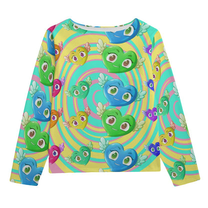 FFPastel Hearts Boat Neck Sweatshirt | 310GSM Cotton