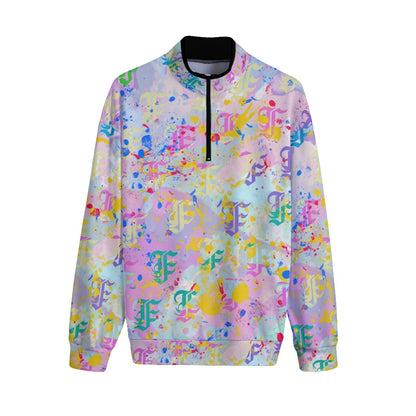 FFPastel Splatta | Quarter Zip Sweater
