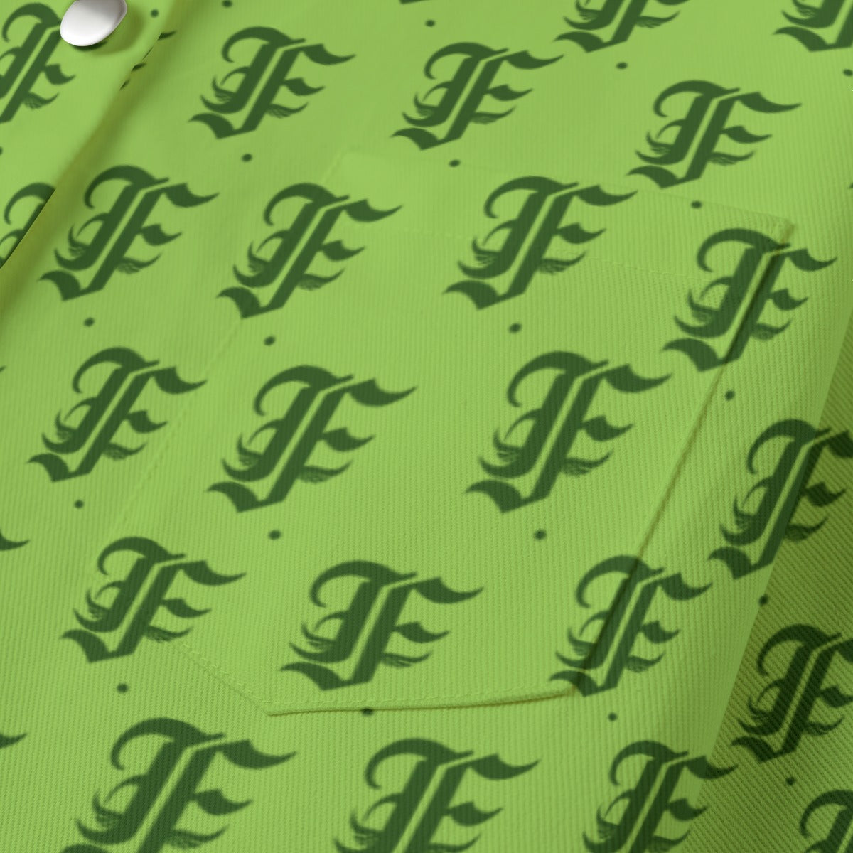 FFGreen [Cropped Button-Up Jacket] | 245GSM Cotton