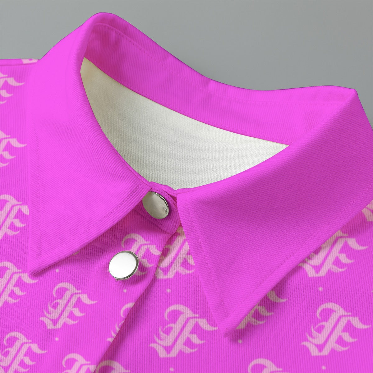 FFPink [Cropped Button-Up Jacket] | 245GSM Cotton
