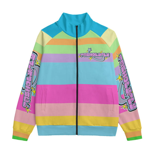PastelStripped Zip-up | 310GSM Cotton
