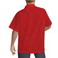 FFDarkCherry Hawaiian Shirt  |115GSM Cotton poplin