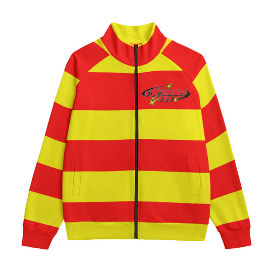 Red&Yellow Striped Zip-up | 310GSM Cotton