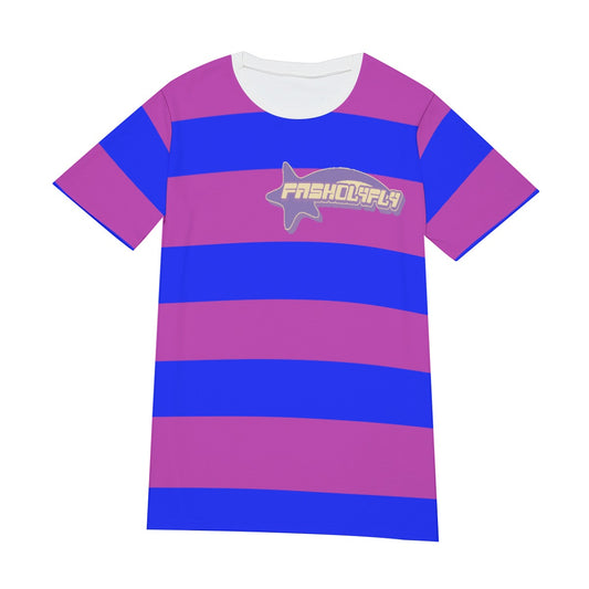 Purple & Blue Striped Tee | 190GSM Cotton
