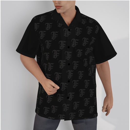 FFBlack Hawaiian Shirt  |115GSM Cotton poplin