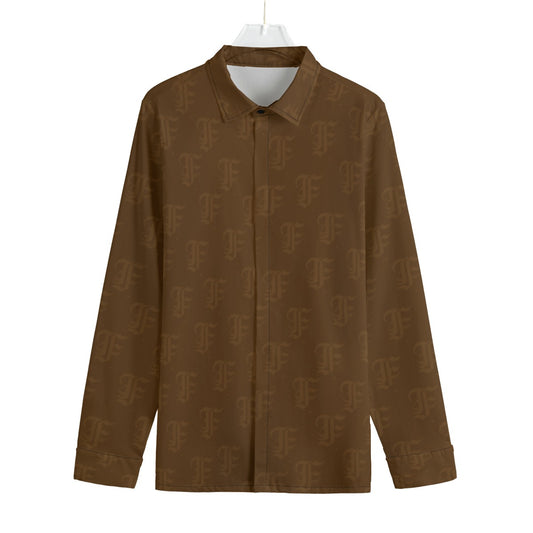 FFBrown Button-Up |115GSM Cotton poplin