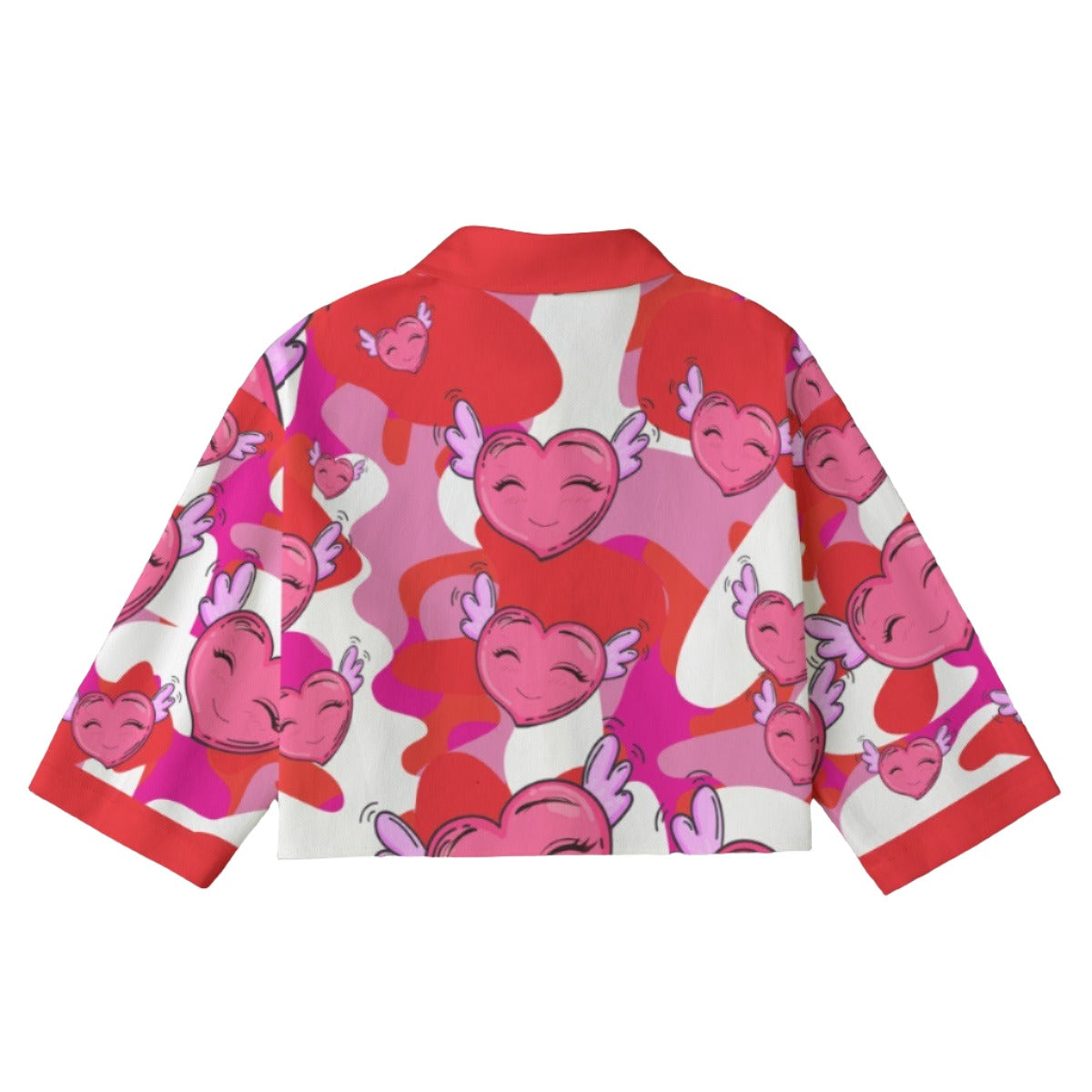 FFHearts [Cropped Button-Up Jacket] | 245GSM Cotton
