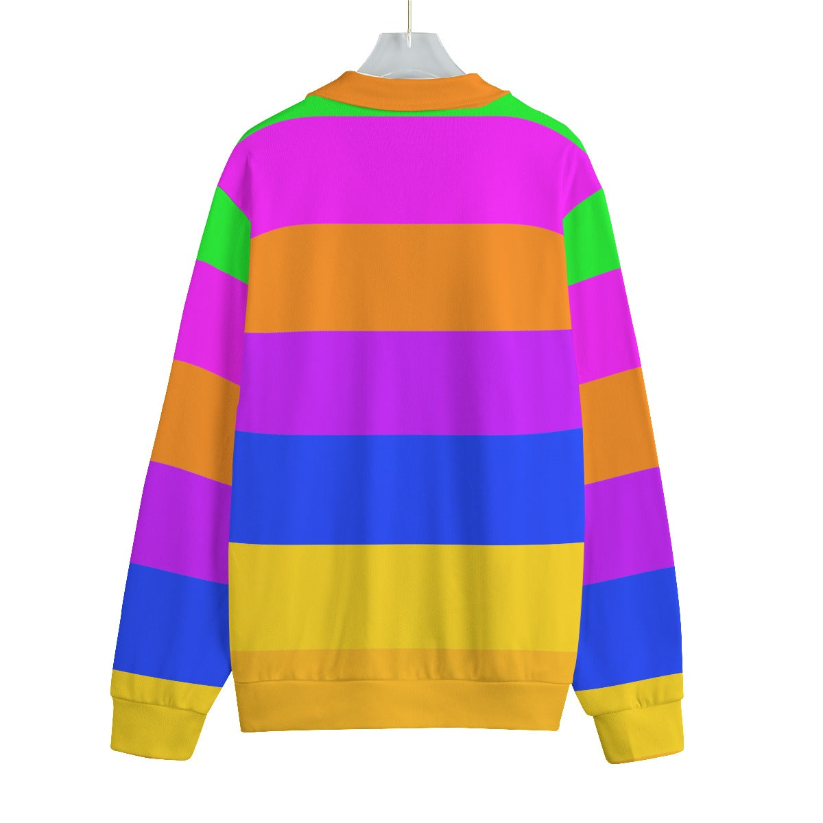Neon Striped | Knitted Fleece Zip-up