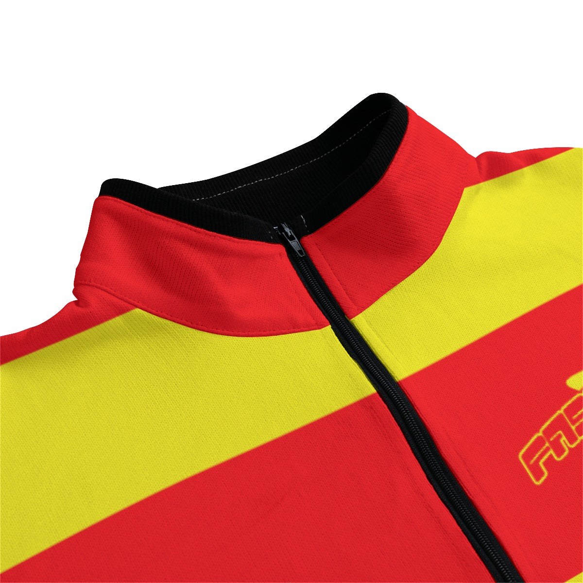 Red & Yellow Striped | Quarter Zip Sweater
