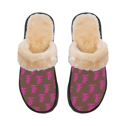 FFBrown&Pink | Plush Slippers
