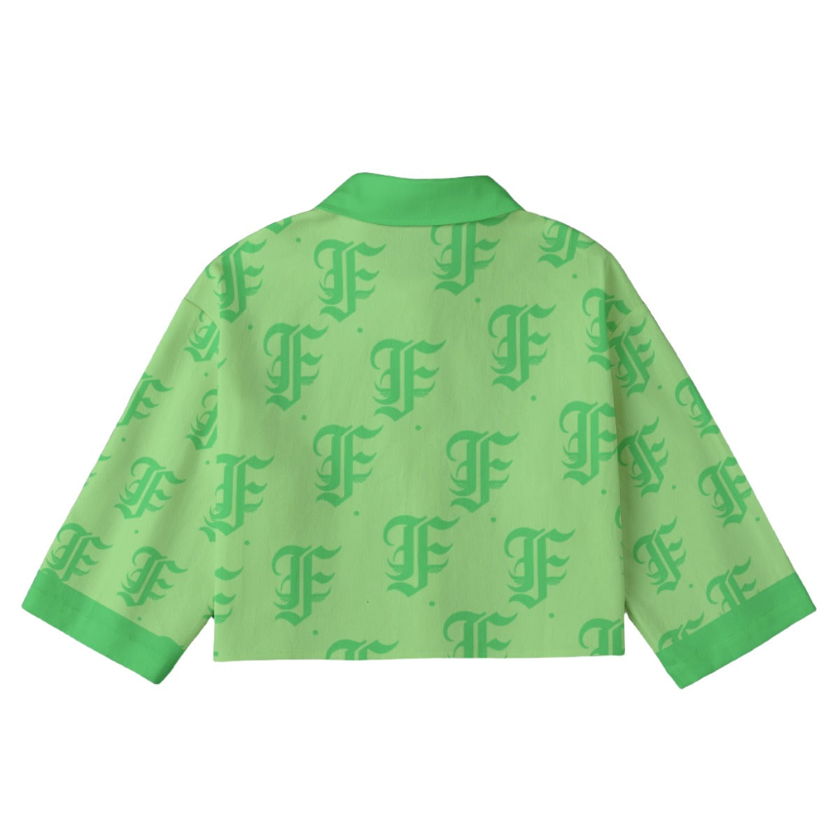 FFMintGreen [Cropped Button-Up Jacket] | 245GSM Cotton