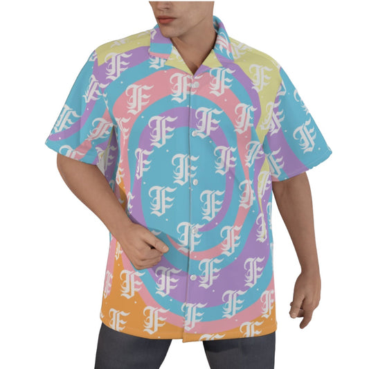 FFPastel Swirl Hawaiian Shirt  |115GSM Cotton poplin