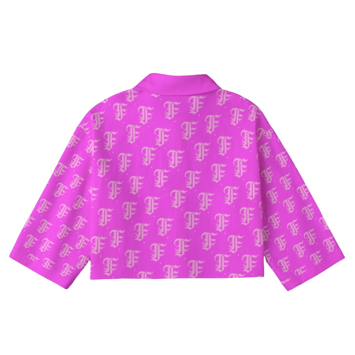 FFPink [Cropped Button-Up Jacket] | 245GSM Cotton